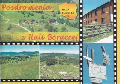 HALA BORACZA - SCHRONISKO PTTK - BESKID ŻYWIECKI - BESKIDY - MAPKA