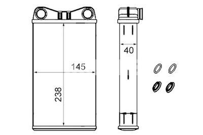 MAHLE ŠILDYTUVAS AUDI A4 B6 A4 B7 SEAT EXEO EXEO ST 1.6-4.2 