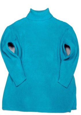 CT620 Dłuższy sweter z golfem, luźny fason 48/50 NOWY