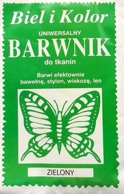 BARWNIK DO TKANIN ZIELONY UNIWERSALNY FARBA