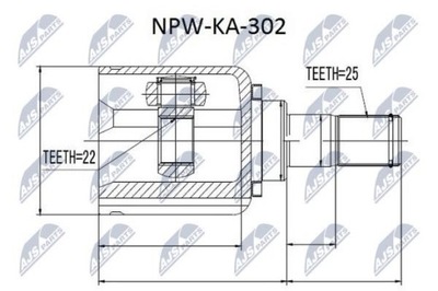 ШАРНІР КАРДАННИЙ NTY NPW-KA-302