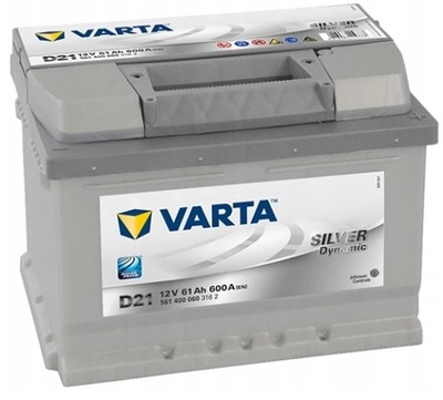 AKUMULATOR VARTA SILVER 61AH 600A D21