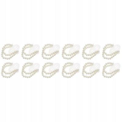 12 szt. Elastyczne perłowe opaski na nadgarst