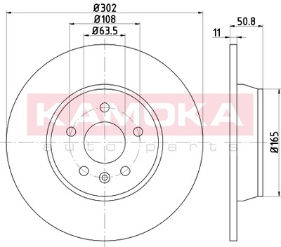 DISCS BRAKE REAR KAMOKA 1031013  