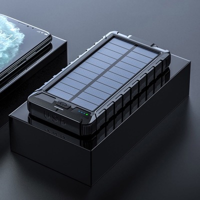 Power bank 10000 mAh z ładowaniem solarnym