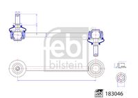 Febi з'єднувач стабілізатора. peugeot фото №1