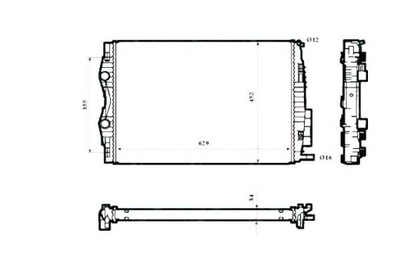 Nrf радиатор двигателя renault grand scenic ii, meg фото №1