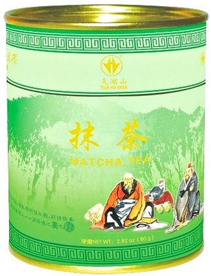 Matcha, sproszkowana zielona herbata w puszce 80g