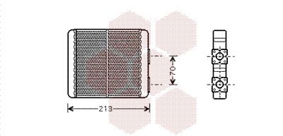 VAN WEZEL 13006226 ОБМЕННИК ТЕПЛА, ОБОГРЕВАТЕЛЬ