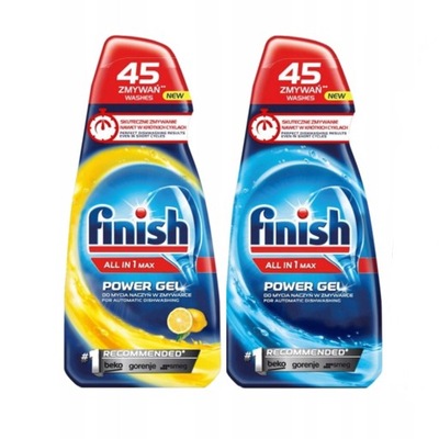 Finish All-in-1 MAX Żel Zmywarki Zestaw 2 x 900ml