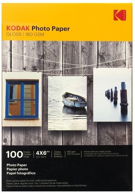 Papier fotograficzny Kodak 10x15 180 g/m² błyszczący 100 arkuszy