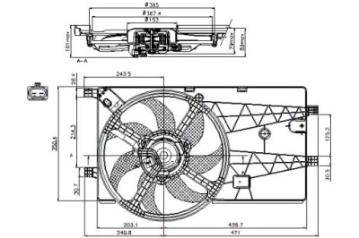 Nissens вентилятор радиатора с корпус citroen n фото №1