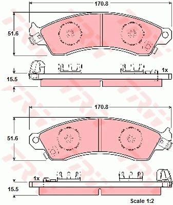 ZAPATAS DE FRENADO TRW GDB1226  