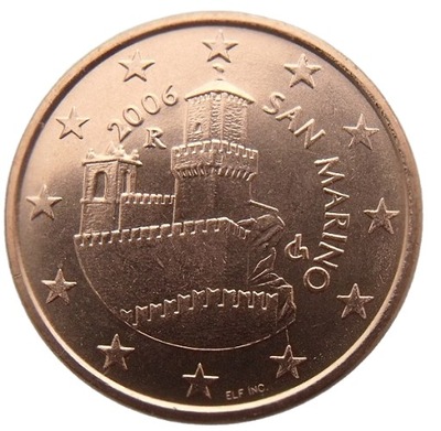 SAN MARINO 5 EURO CENTS 2006 R ZAMEK UNC
