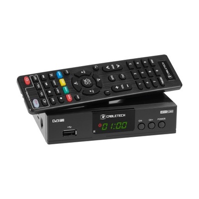 TUNER DEKODER DVB-T2 CABLETECH URZ0338A H.265 TV NAZIEMNA