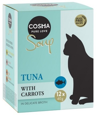 COSMA Soup bulion dla kota tuńczyk marchew 12x40g