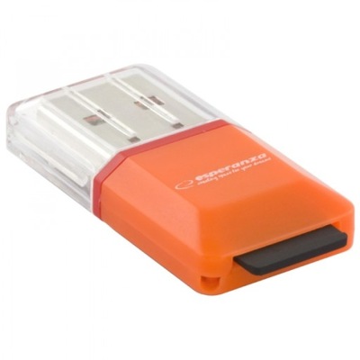 CZYTNIK KART PAMIĘCI MICRO SD USB Pomarańczowy