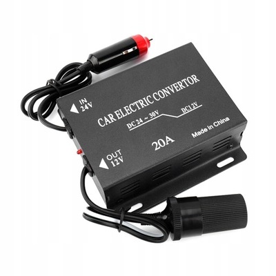 20A ADAPTADOR CONVERTEDOR COCHE DC 24V AL 12V  