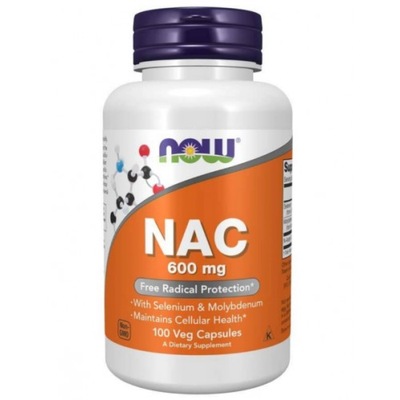 NAC N-Acetylocysteina 600mg 100kaps Now Foods