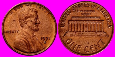 1 Cent USA 1971 S Lincoln Mennica San Francisco