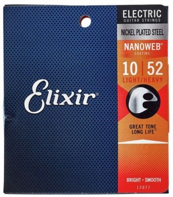 Struny Elixir NanoWeb 10-52 12077 Git. Elektryczna