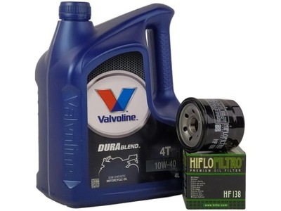 VALVOLINE DURABLEND 4T 10W40 4L ФИЛЬТР HF138