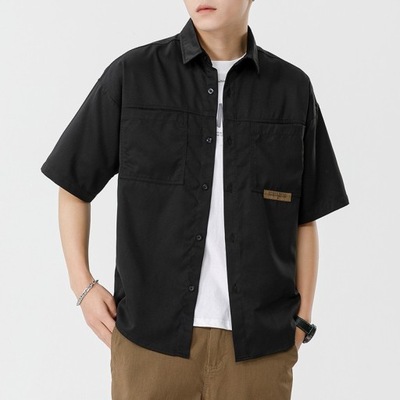 Japanese Men's Short-sleeved Shirt Loose Safari Sh