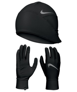 Damski zestaw do biegania czapka + rękawiczki W NIKE ESSENTIAL roz. M/L