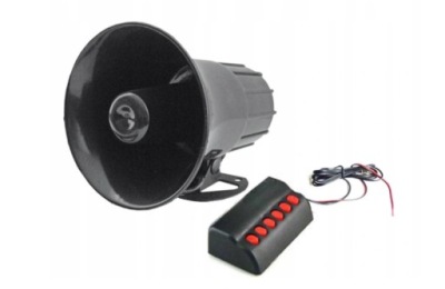 Megafon сирена автомобильная 12v 6 tonów 6 tonowy фото №1