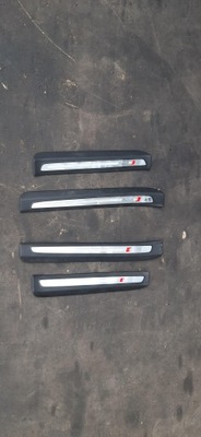 Молдинг порог накладка s-line комплект x4 audi q7 4l фото №1