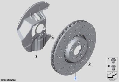 34112284102 DISCO DE FRENADO PARTE DELANTERA DERECHA BMW M5 F10 F06 F12 F13  