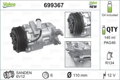 COMPRESOR DE ACONDICIONADOR SUZUKI SWIFT 3 2004- VAL699367  