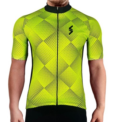 Koszulka rowerowa Rozm -L- Fluo DOTS