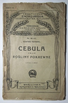 Cebula oraz rośliny pokrewne, Nehring, 1923 OGRODNICTWO