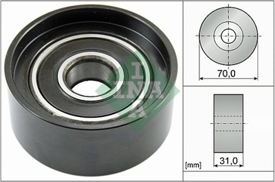 INA 532 0588 10 ROLLO KIERUNKOWA / PROWADZACA, CORREA DE CUÑA ZEBATY  