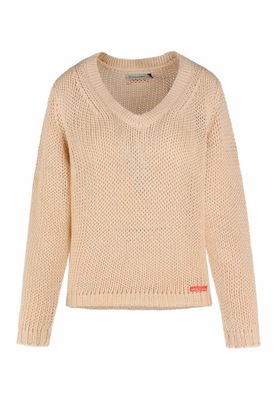 Beżowy damski bawełniany sweter S-GEA L