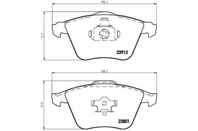 BREMBO PADS BRAKE VOLVO S40 II, V50 04- - milautoparts-fr.ukrlive.com