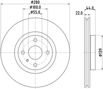 HELLA DISKU STABDŽIŲ 8DD 355 132-111 