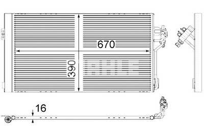 MAHLE CONDENSADOR DE ACONDICIONADOR MERCEDES VIANO W639 VITO MIXTO W639 VITO  