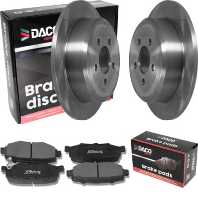 Тормозные диски i тормозные колодки daco jeep cherokee 08- задняя фото №1