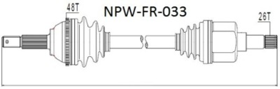 Привідний вал привідна ford transit 2.0di 63kw 00- ліва фото №1