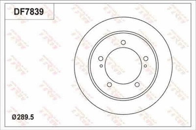 ДИСКИ ТОРМОЗНЫЕ ТОРМОЗНЫЕ ПЕРЕД TRW DF7839