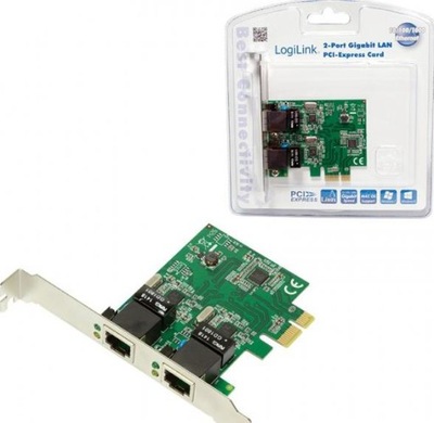 LogiLink karta PCI Express 2x Gigabit LAN