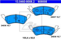 ATE КОЛОДКИ ГАЛЬМІВНІ ЗАДНІЙ CHRYSLER VOYAGER 01- CHRYSLER VOYAGER 99-