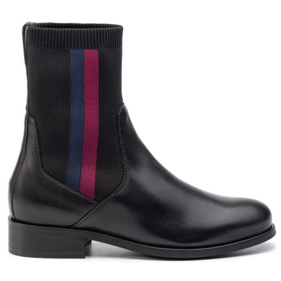 TOMMY HILFIGER BOTKI Knitted Flat Boot R 38