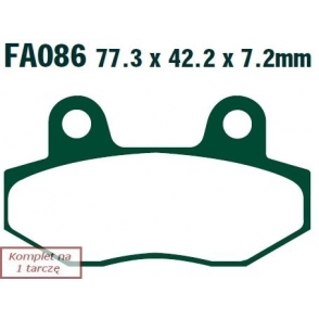 EBC ZAPATAS DE FRENADO MOTO. DAELIM JETIX 50 (10)/ CITI ACE 110 (03-11) KYMCO AC  