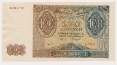 3848. 100 zł 1941 - D - st.1-