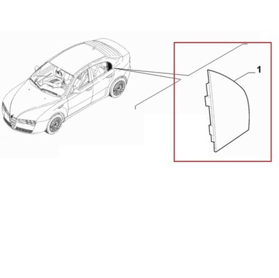 Накладка стойка задняя левая alfa romeo 159 kombi sw фото №1