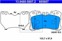 ATE КОЛОДКИ ГАЛЬМІВНІ ПЕРЕДНЯ LEXUS LS460 06- LEXUS LS 06-