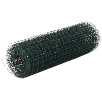 OGRODZENIE Z SIATKI STAL I PVC 25X0,5M ZIELONE